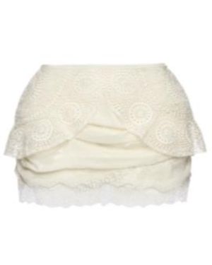Magda Butrym Draped Lace Mini Skirt - Natural