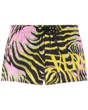 Versace Printed Swimming Trunks - Metallic