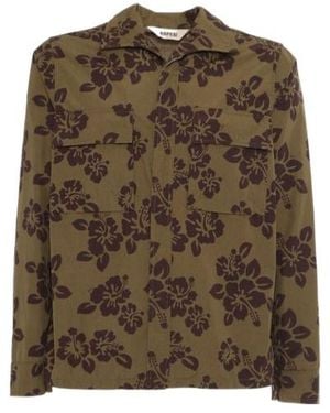 Aspesi Capa Hibiscus Printed Shirt - Green