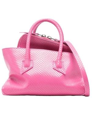 The Attico The La Passeggiata Zip-Up Tote Bag - Pink