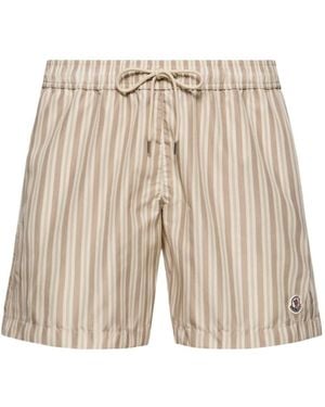 Moncler Striped Swim Shorts - Natural