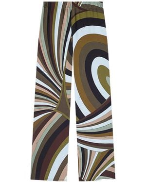 PUCCI Pucci Iride Printed Straight-Leg Trousers - Multicolour