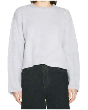 Marni Crewneck Ribbed Jumper - White