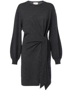 Lisa Yang Abrielle Gathered Cashmere Sweater Dress - Black