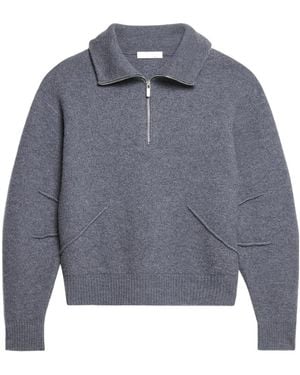 Helmut Lang Long Sleeve Zipped Jumper - Grey