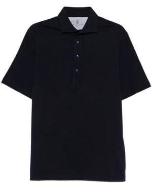 Brunello Cucinelli Button-Up Polo Shirt - Black