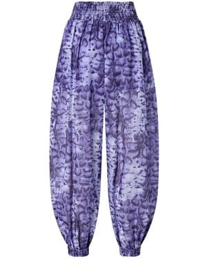Pinko Print Gathered Pants - Blue