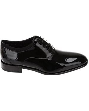 Ferragamo Aiden Series Lace-Up Business Casual Shoes - Black