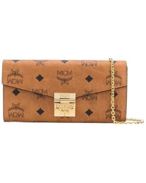MCM Patricia Large Chain Wallet - Brown