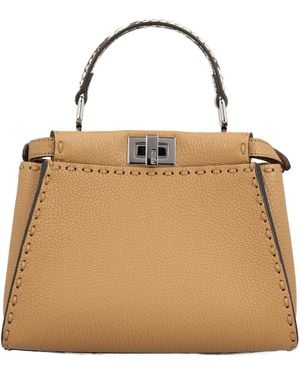 Fendi Peekaboo Mini Tote Bag - Natural