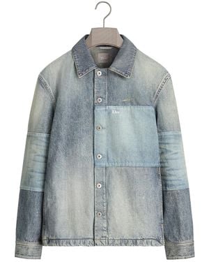 Dior Homme Patchwork Effect Overshirt - Blue