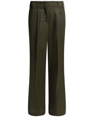 Herno Pleated Straight-Leg Trousers - Green