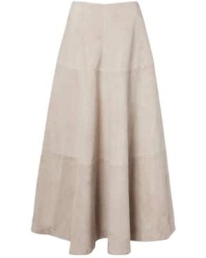 Altuzarra Varda Suede Maxi Skirt - Natural