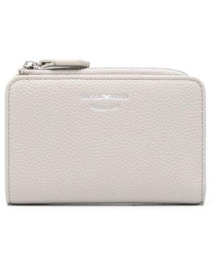 Emporio Armani My Ea Logo-Printed Zipped Wallet - White