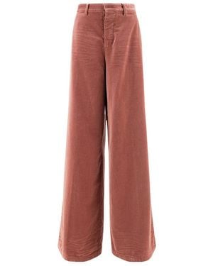 DSquared² Baggy Cut Velvet Trousers - Red