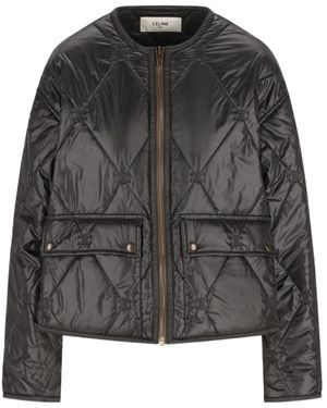 Celine Quilted Nylon Jacket - Black