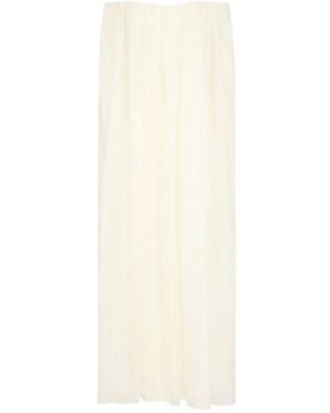 Christopher Esber Vapour Overlay Silk Organza Gown - White