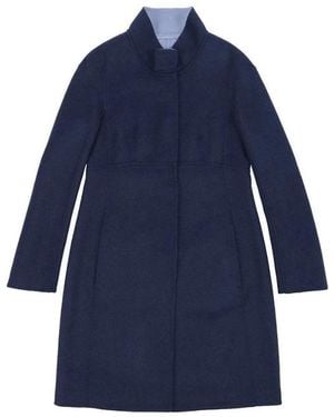 Weekend by Maxmara Logo Long-Sleeved Coat - Blue