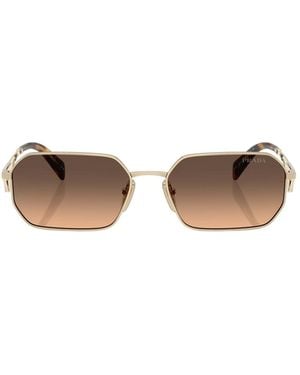 Prada Eyewear Rectangular Frame Sunglasses - White