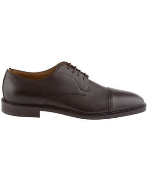BOSS Logo Lace-Up Shoes - Brown