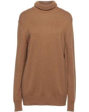 Dolce & Gabbana Solid Cashmere Turtleneck Sweater - Brown