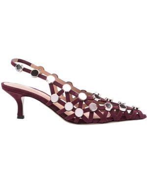 The Attico 50Mm Grid Slingback Pumps - Pink
