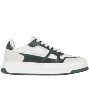 Ami Paris Paneled Low-Top Sneakers - White