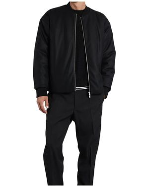 Jil Sander Zip-Up Bomber Jacket - Black