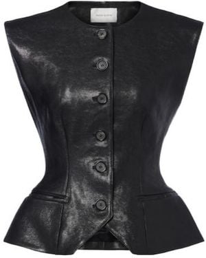 Magda Butrym Leather Vest - Black
