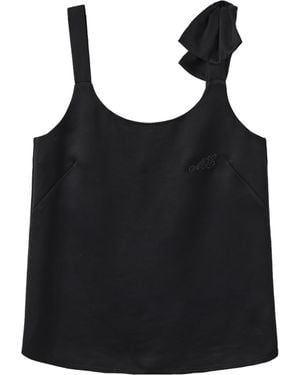 Marissa Chiara One-Side Bow Vest - Black