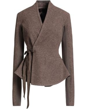 Rick Owens Plain Colour Jacket - Brown