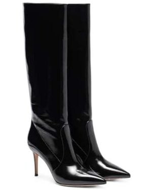 Gianvito Rossi Hansen Leather Knee-High Boots - Black