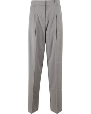 REMAIN Birger Pleated Detail Casual Trousers - Grey