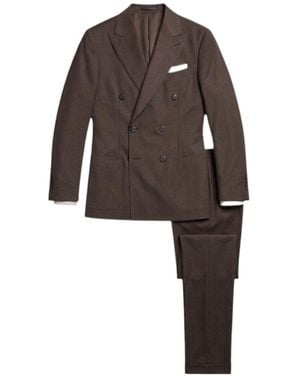 BOSS Double-Breasted Two-Piece Suit - Brown