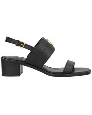 Tory Burch Large Leather Sandals - Black