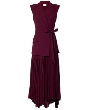 Jonathan Simkhai Helena Crepe Midi Dress - Purple