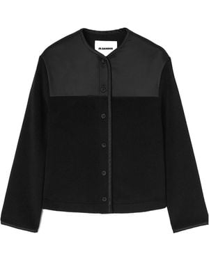 Jil Sander Paneled Fleece Jacket - Black