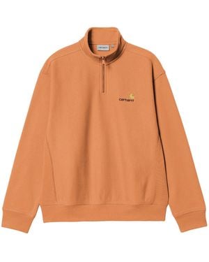 Carhartt American Script Half-Zip Sweatshirt - Orange