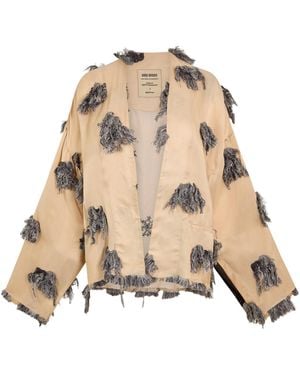 Uma Wang V-Neck Cardigan Jacket - Natural
