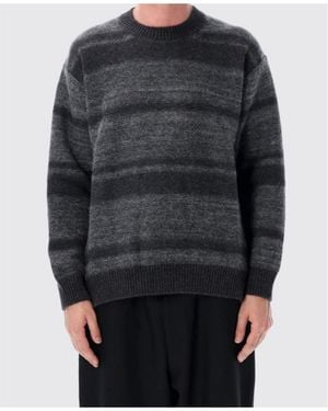 Comme des Garçons Crew-Neck Long-Sleeve Knit Top - Gray