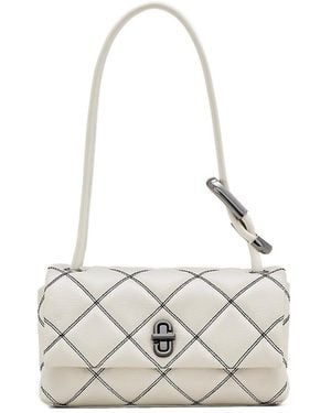 Marc Jacobs The Mini Dual Quilted Shoulder Bag - White
