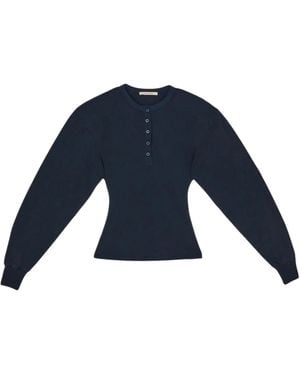 Paloma Wool Long-Sleeve Polo Shirt - Blue