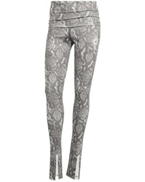 adidas By Stella McCartney Printed Training Rolltop Splitcuff Leggings - Grey