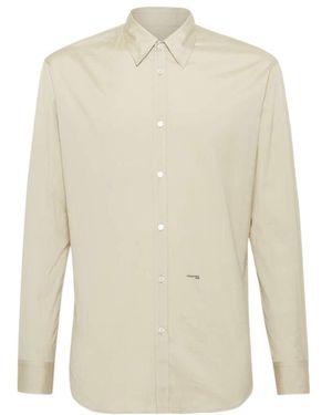 DSquared² Logo Printed Long-Sleeved Shirt - White