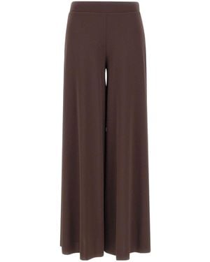 Kaos Wide-Leg Fluid Trousers - Brown