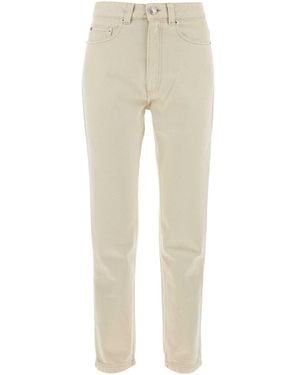 Ami Paris Logo Patch Jeans - Natural