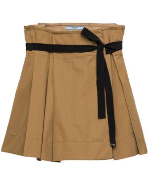 Prada Gabardine Miniskirt - Natural