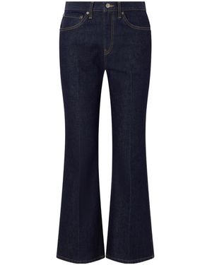 KHAITE Clara Mid-Rise Flared Jeans - Blue