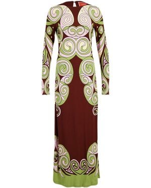 La DoubleJ La Doublej Kells Swirl Fitted Dress - Multicolour