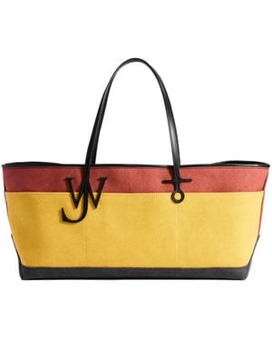 JW Anderson Stretch Anchor Logo-Plaque Colour-Block Tote Bag - Natural